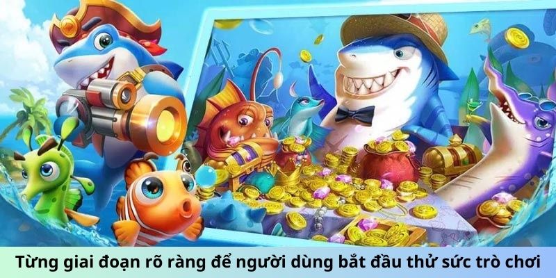 Từng giai đoạn rõ ràng để người dùng bắt đầu thử sức trò chơi